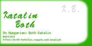 katalin both business card